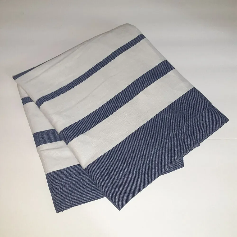 Tommy Hilfiger Denim Blues Striped Pillow Sham 24x40 Nautical Stripe Versatile
